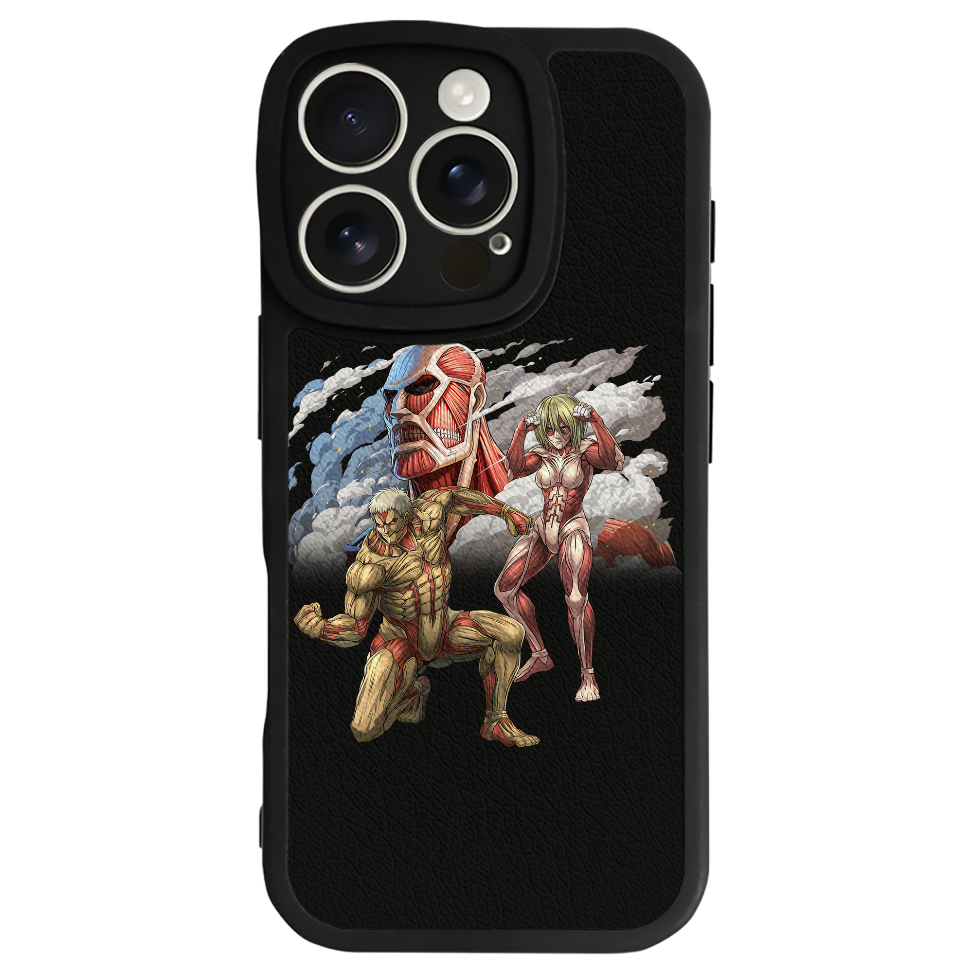 （画像用） 進撃の巨人 Attack on Titan 【iPhone 16シリーズ対応】シリコンスマホケース（レザー調） 材質：シリコン